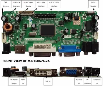 Yqwsyxl Kontrolės Valdyba Stebėti Rinkinys M101NWT2 R2/M101NWT2 R3 HDMI+DVI+VGA LCD LED ekrano Valdiklio plokštės Tvarkyklės
