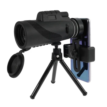 40X60 Monokuliariniai Zoom Nešiojamų BAK4 Prizmės Optinis Teleskopas Galingą Ilgo Nuotolio Teleskopas Smartfon HD Medžioklės Optika taikymo Sritis