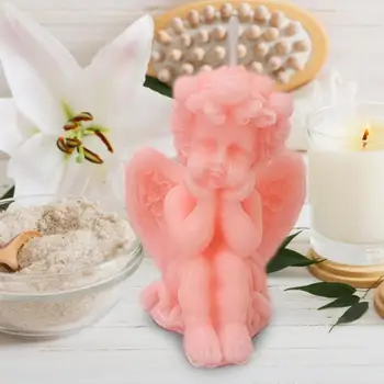 1pcs 3D Angel Baby Žvakė Silikono Formos Molio, Rankų darbo Muilas Minkštas Forma Šokolado Liejimo Gipso Tortas Dekoravimo Įrankiai