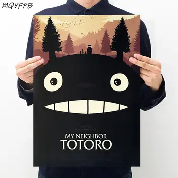 Totoro Kraft Anime Knyga Plakatas Apdailos Nuotrauką Sienos Lipdukas, Namų Apyvokos Prekės, Dovanos Paveikslėlį 50.5x35cm