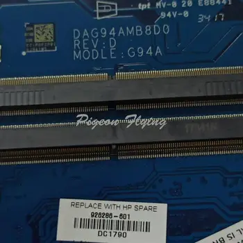 G94A HP PAVILION 15-CD 15Z-CD motininės Plokštės nešiojamas 926286-601 DAG94AMB8D0 CPU:A12-9720P DDR4 bandymo GERAI