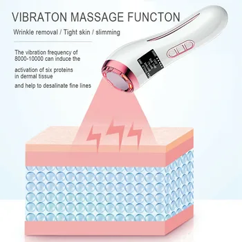 7 IN 1 Ultragarso Karšto Kietas Massager RF EMS Veido Kėlimo Jonų LED Fotonų Šviesos Terapijos Odos Atjauninimo Prietaisas Veido Liftas Prietaisas