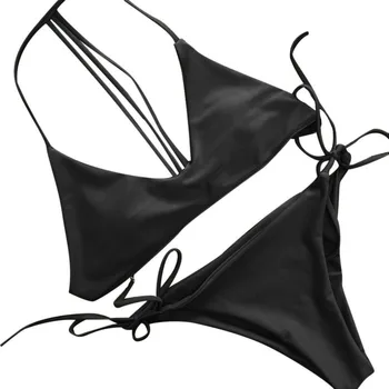 Seksualus Bikini Kietas Push Up Bikinis 2021 Karšto Pardavimo Kamšalu Liemenėlės Dirželiai Aukšto Juosmens Maudymosi Kostiumėlį Moterų Maudymosi Kostiumėliai Moterims Biquini