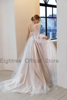 Eightree Naują Atvykimo Senovinių Vestuvių Suknelė vieno Peties Rankovės Nuotakos Suknelės 2021 Nėrinių Vestuvinių Suknelių Plius Dydis Drabužius, de Mariee