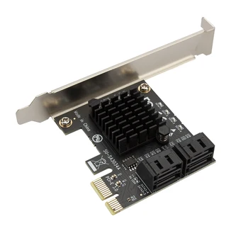 Vaizdo Kortelė USB Laidas Extender Adapteris 4 Uostai SATA III PCI-E Express 3.0 X1 Valdytojas Plėtimosi Kortelės Adapterį 6Gbps