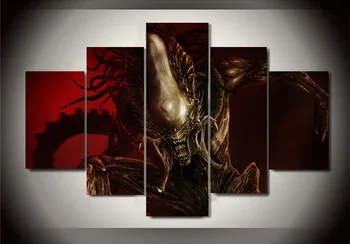 Filmo Alien Xenomorph Plakatas Drobė Art Print,5vnt,be Rėmelio