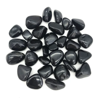 100g 20-30mm Didelis Dydis Natūralus Juodas Obsidianas Kvarco Kristalo Akmens, Poliruoto Pavyzdys Mineralų, Natūralių Akmenų ir Mineralų