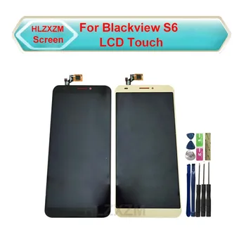 Už Blackview S6 Jutiklinio Ekrano LCD Ekranas skaitmeninis keitiklis Jutiklio Pakeitimas Įrankiai