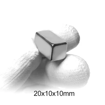 1~60pcs 20x10x10 mm, Super, stačiakampio gretasienio Blokuoti N35 Magnetas 20x10x10mm Neodimio Magnetinė 20mm*10mm Stiprus NdFeB Magnetai 20*10*10 mm