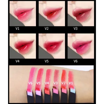 Mados Bite Lūpų V Pjovimo Dvi Tonas Atspalvio Lūpų dažai Aksomo Lip Stick Ilgai Maitina Lūpų Kosmetikos Gradiento spalvos