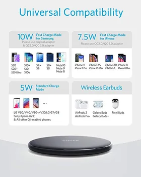 10W Qi Greito Įkrovimo Pagalvėlę Huawei Mate 20 30 Pro LG V30 V30S V35 V40 V50 G8 G8S Plonas Q Belaidžio Kroviklio Galia Telefonų Priedų