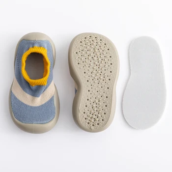 Kūdikių kojinės batai pavasario rudens kūdikių grindų anti-slip batų medvilnės kojinės