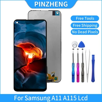 PINZHENG Originalus LCD Samsung Galaxy A11 2020 A115 A115F A115F/DS OLED LCD Ekranas skaitmeninis keitiklis Asamblėjos Pakeitimo