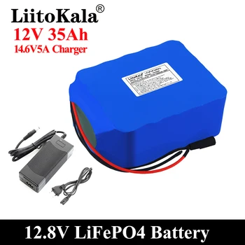 LiitoKala 12V Lifepo4 Baterija 12.8 V 35Ah su 4S 100A Didžiausias Subalansuotas BMS Elektros Valtis Nepertraukiamo Maitinimo šaltinis