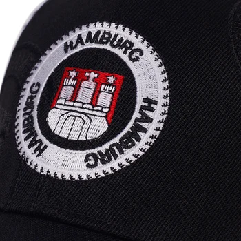 Naujas Mados Prekės ženklo skrybėlę Hamburgas, Vokietija Atsitiktinis Beisbolo kepuraitę vyrai moterys Išsiuvinėti Reguliuojamas hip-hop Kepurės tėtis, skrybėlės, Dovanos