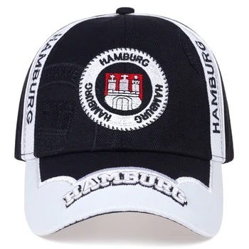 Naujas Mados Prekės ženklo skrybėlę Hamburgas, Vokietija Atsitiktinis Beisbolo kepuraitę vyrai moterys Išsiuvinėti Reguliuojamas hip-hop Kepurės tėtis, skrybėlės, Dovanos