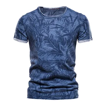 2021 Havajų Stiliaus Viršaus Medvilnės Marškinėliai Vyrams, O-kaklo Spausdinti Marškinėliai Vyrams, Atsitiktinis Vyrų Drabužių Vasaros Aukštos Kokybės vyriški T Shirts