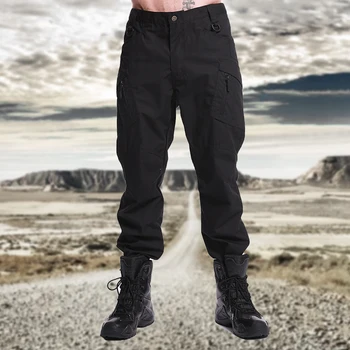 Plius Dydžių-5XL Vyrų Taktinis Krovinių Kelnės Armijos Lauko Pėsčiųjų Žygius Atsitiktinis Sweatpants Kamufliažas Karinės Multi pocket Kelnės