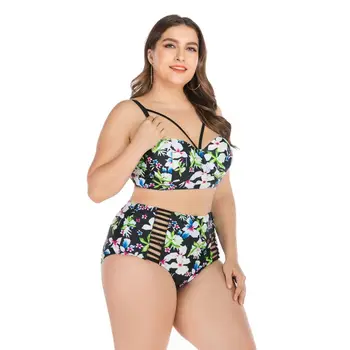 2019 riebalų merginos bikini Push Up maudymosi kostiumėlį Tvarstis Plaukimo Kostiumas moterims maudymosi Kostiumėliai