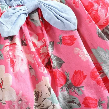 Kostiumas Princesė Bamblys Vaikams, Kūdikių Mergaitės Džinsinio Bowknot Spausdinti Rankovių Šalies Vaikų Suknelės платье детское нарядное