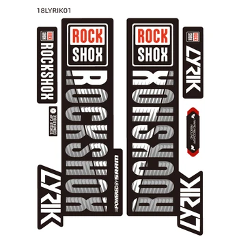 Karšto 2018 LYRIK ROCK-SHOX MTB Šakutės Lipdukas už Kalnų Dviračių Rock-shox Dviračio Priekinės Šakės PVC Decal18cm*12cm