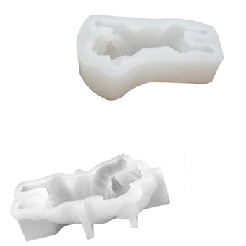Kūrybos Baltas 3D šarpėjų Pelėsių Purvinas Šuo Ledų, Šokolado Mažų Pieno Šuo Tortas Pelėsių Tortas Dekoravimo Priemonės Torto Formos