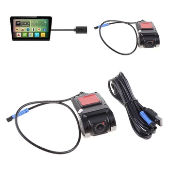 JR5680 Automobilių Paslėptas Naktinio Matymo USB Vairavimo Diktofonas, Loop Įrašymo Elektroninės Šunų Greičio Matavimo ADAS 1080P Brūkšnys DVR Kamera