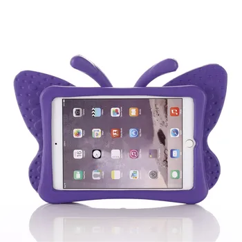 Case for iPad Mini 1 2 3 4 5 Saugus, atsparus smūgiams Atveju drugelio dizaino EVA 3D padengti su stovu Silikono para shell coque
