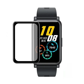 Lenktas Aišku, Minkštas Pluošto Apsaugines Stiklo Huawei Žiūrėti Tilptų Smartwatch Viso Ekrano Apsaugos Plėvelė Padengti Priedai