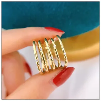 Aikštėje žiedas Auksu žiedas, Žiedai, moterims, Poroms žiedas Aukso žiedas Mados naujo stiliaus populiarus žiedo