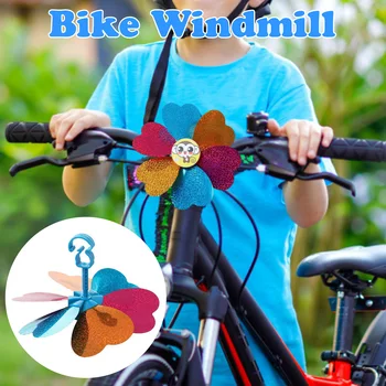 1pc spalva vėjo malūnas vėjo malūnas žaislas PVC dviračių vėjo malūnas, vaikams, dviračiu, paspirtuku reikmenys #25