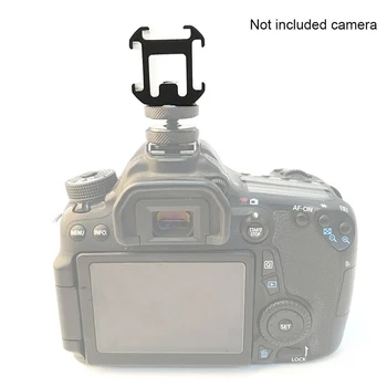 Nešiojamų Dėl Fotoaparato Tvirtinimo Adapteris Išplėsti Port Stebėti Kameros Bazės Mikrofono Daugiafunkcinis Triple Base Galvos Karšto Batų Bazės