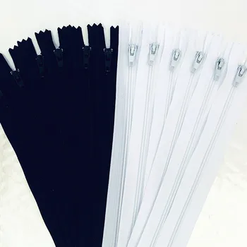 10 15-60cm Black & White Nailono Roll Užtrauktukas Pritaikyti Kanalizacijos Amatų Crafter s & FGDQRS