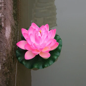 Dirbtinis Plūduriuojantis Gėlių Tvenkinys Bakas Augalų Ornamentais Gražaus Namo, Sodo Tvenkinys, Apdailos Lotus / 1Pcs lotus lapų Vandens Lelija
