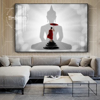 1 vnt Kietas Dzeno Buda, Viešpats Dievas HD Spausdinimo Ant Drobės Paveikslų Kambarį Šiuolaikinio Namų Dekoro Nuotraukos Sienos Meno Plakatai