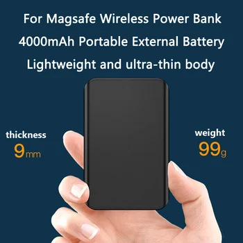 15W Magnetinio Belaidis Kroviklis, Skirtas Magsafe Maitinimo Banko PD20W Greito Įkrovimo iPhone 12 Magnetas Išorės Baterijos Kroviklis PowerBank