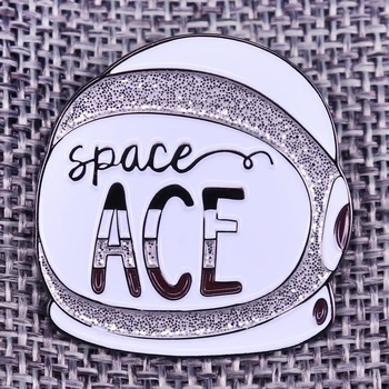 Space Ace emalio Pin Astronautas sagė Kosmoso Šalmas pin ženklelis
