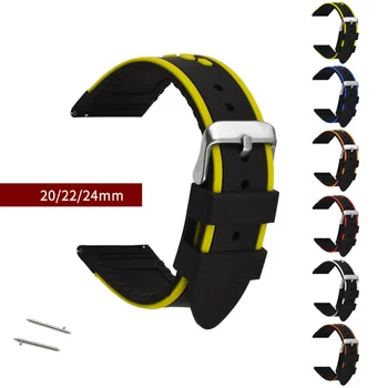 Minkšto Silikono Watchband už Huawei Žiūrėti 20/22/24mm Pakeitimo Apyrankės Dirželio Samsung Pavarų S4 Smart Priedai