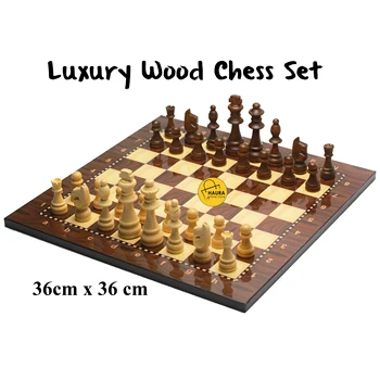 Prabanga Riešutmedžio Medienos Šachmatų Rinkinį Kokybės Paveikslas ir Šaškės 36 cm Pločio Aikštėje šachmatų lentos Nemokamas Pristatymas