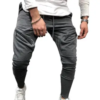 Sweatpants Multi-Pocket Odos Draugiškas Medvilnės Mišinys Vyrų Sporto Salė Pants Jogger