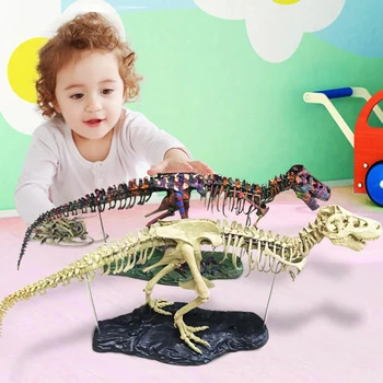 Didelis surinkti dinozaurų iškastinio įspūdį žaislas vaikams modelio, Tyrannosaurus Rex skeleto mokymo vienetų, statyba blokai