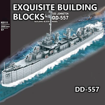 2020 NAUJAS 2661PCS Johnston DD-557 karinių Jūrų karo laivas Imperial Pavyzdinė laivų statyba blokai, švietimo, vaikams, žaislai, dovanos