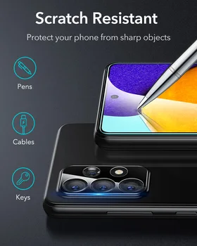 ESR Bundle Rinkinys skirtas Samsung Galaxy A52 3PCS Ekrano Apsaugoti su Fotoaparato Objektyvą Kino Stipresnės Apsauginės Plėvelės Stiklo Samsung A52