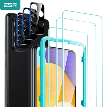 ESR Bundle Rinkinys skirtas Samsung Galaxy A52 3PCS Ekrano Apsaugoti su Fotoaparato Objektyvą Kino Stipresnės Apsauginės Plėvelės Stiklo Samsung A52