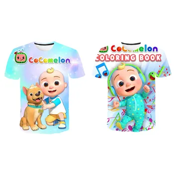 3D Spausdinimo T-Shirts 2021 Vaikai Cocomelon Berniukų, Mergaičių Bamblys Tee Viršūnes Harajuku Streetwear Vasaros Vaikų Animacinių filmų Animuoti Tshirts