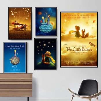 Mažasis Princas Filmas Drobės Tapybos Sienos Meno Kūrinius Išspausdinti Namų Puošybai Modulinės Nuotraukas Šiaurės Stiliaus Plakatą Vaikų Kambarys