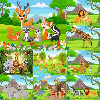 5D Diamond Tapybos Dramblys ir Žirafa Animacinių filmų Gyvūnų Visiškai Gręžimo Diamond Mozaika, Siuvinėjimas Kryželiu Meno, Rankdarbių, Vaikų Kambarys