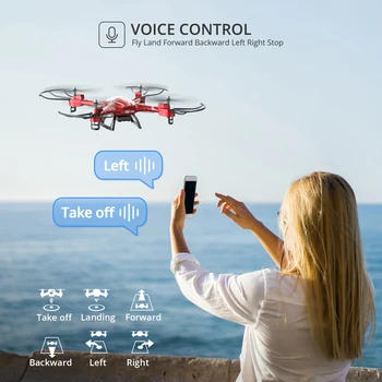 Šventosios Akmens HS200 FPV Drone su Kamera 720P HD Vaizdo RC Wifi Quadcopter su Balso & App Kontrolės, Aukščio Laikyti, 3D Flip yra