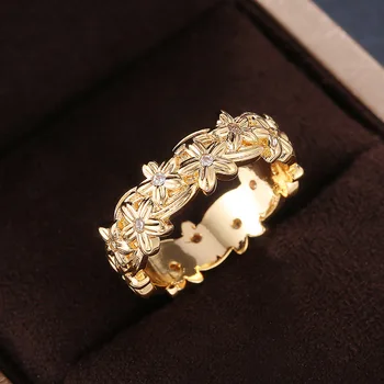 Naujas Spalvingas Moterų Žiedai 1Pair Žiedas/Set Aukso Užpildytas Vestuvės Vestuvinis Žiedas Stilingas Papuošalai, Aksesuarai, Papuošalai