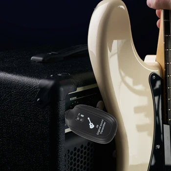 UHF Gitara Belaidė Sistema, Siųstuvas, Imtuvas integruotas pakartotinai Įkraunamas belaidis siųstuvas gitara